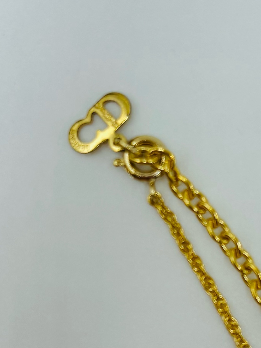 Christian Dior Gold-Tone Pendant Necklace with Chain - Picture 5 of 7